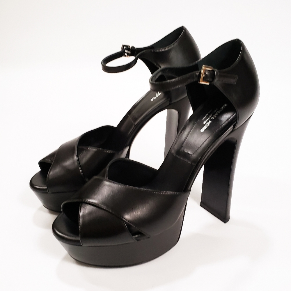 Michael Kors Collection Platform Sandal Pump Black - Picture 5 of 17